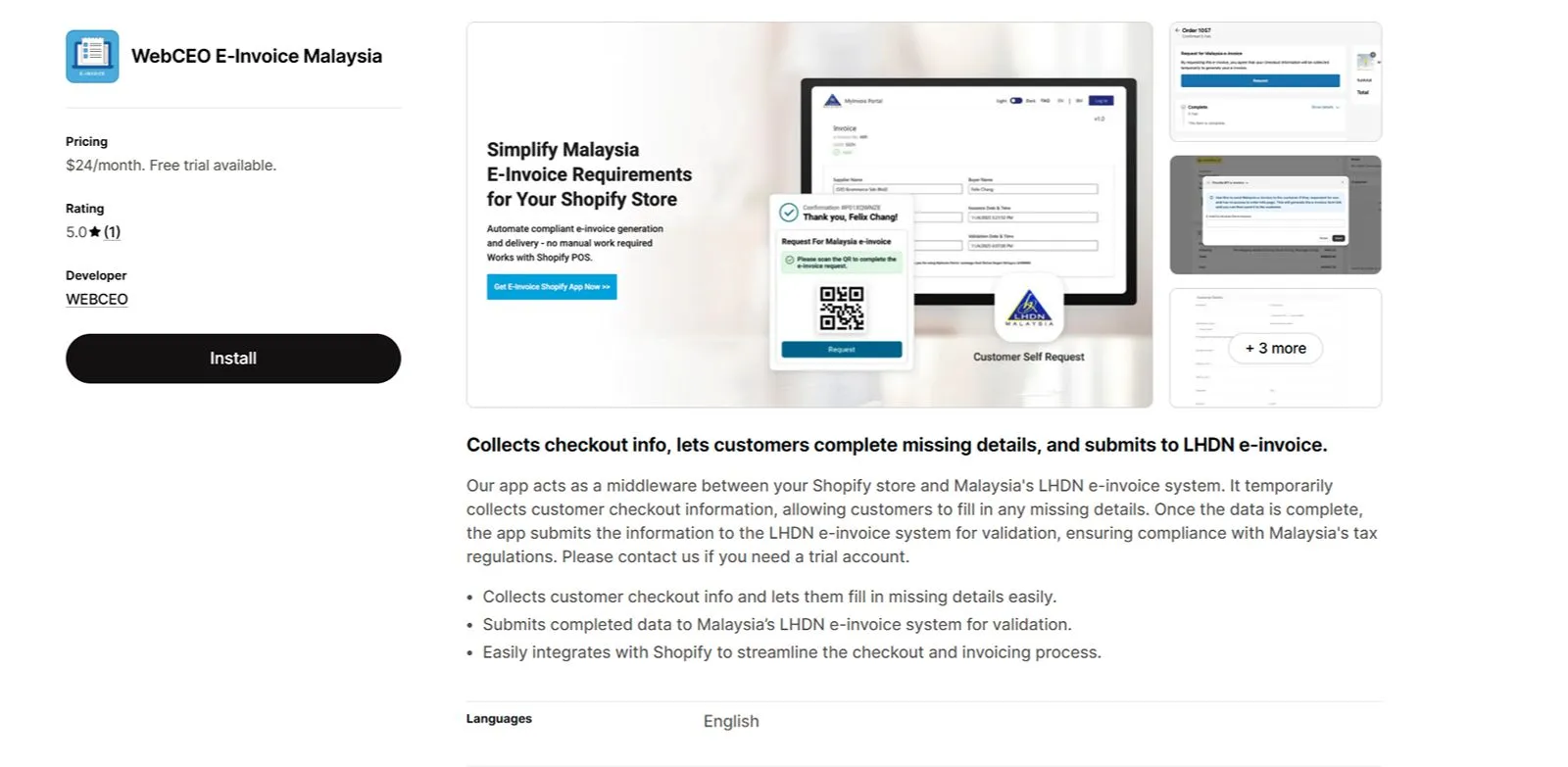 WebCEO E-invoice Malaysia
